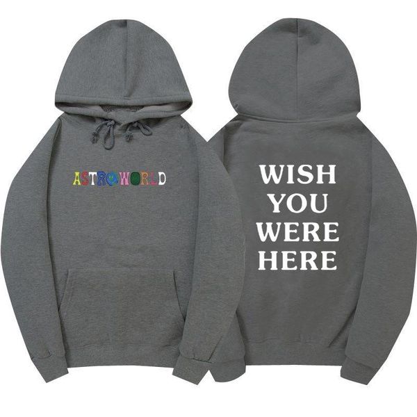 

travis scott astroworld letter print street mens women hooded hoodies casual loose sweatshirts male streetwear hip hop hoodies, Black