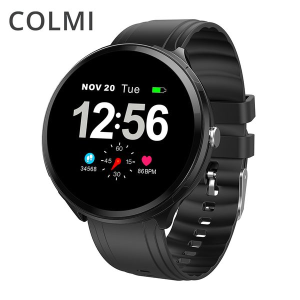 

colmi smart watch v12 plus waterproof bluetooth heart rate vibration multi-sports mode wrist smartwatch for android ios phone, Slivery;brown