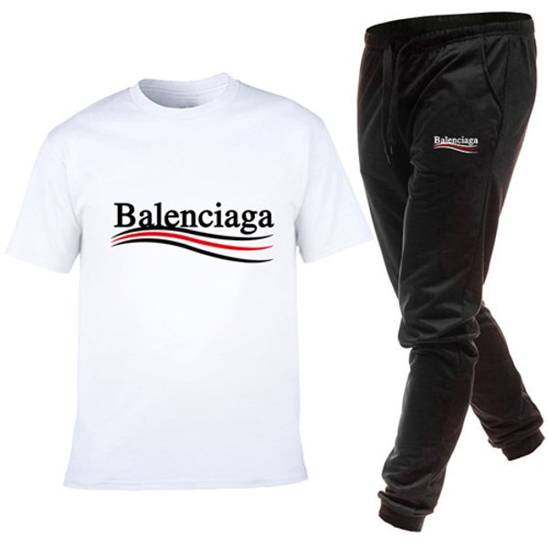 

20ss new tracksuit fashion men sportswear two piece sets all cotton fleece thick hoodie+pants sporting suit 010, White