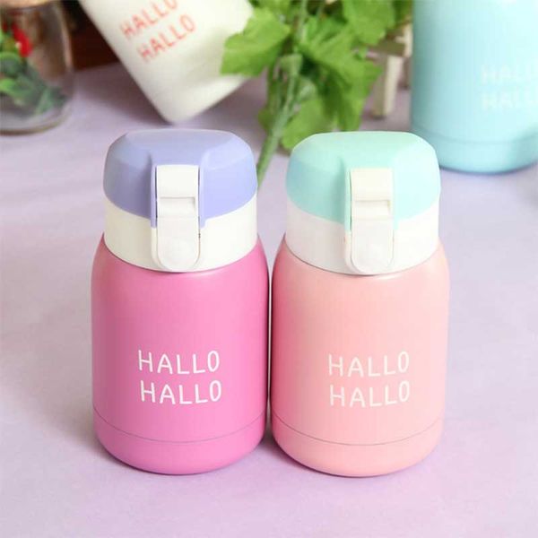 

cartoon cute insulation cup 180ml double wall stainless steel cup keep and cooling vacuum kid students vacuum