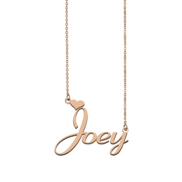 

joey name necklace , custom name necklace for women girls friends birthday wedding christmas mother days gift, Silver