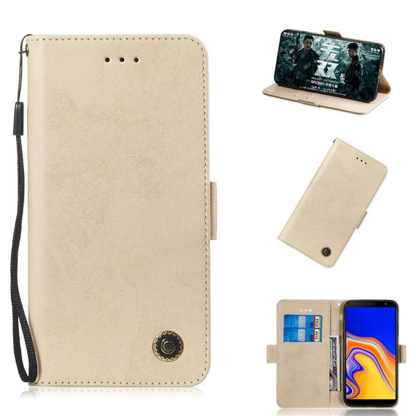 

flip stand for samsung galaxy j4 plus case pure retro leather cover design mobile phone bags for samsung galaxy j6 plus