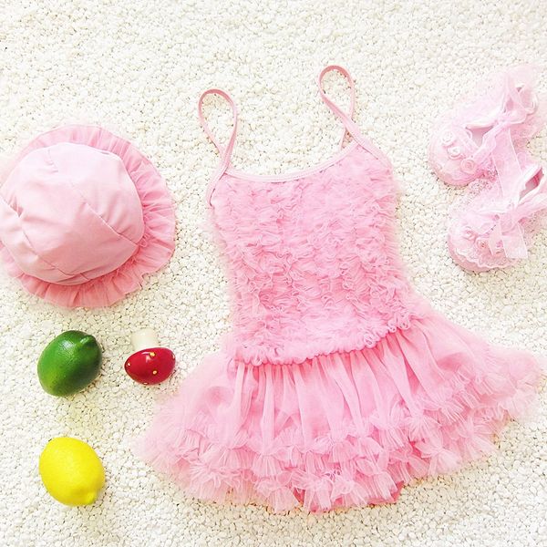 

lace children's cute girl xiaobao swimsuit baby and young princess style dress swimsuit dress one-piece, White;black