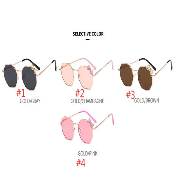 

baby kids sunglasses children anti-ultraviolet glasses eyewear summer toddler kids bowknot metal sunglasses girls sunglasses, Blue