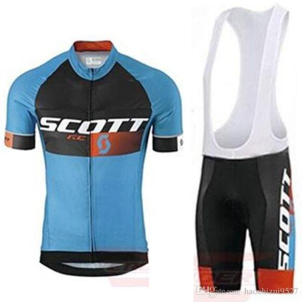 

2020 scott 2020 style summer men cycling jersey short sleeve set bib shorts bicycle clothes shirt clothing suit pro team, Black;red