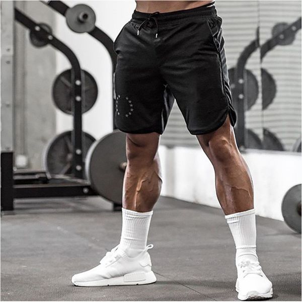 

2019 summer mens shorts professional fitness bodybuilding shorts men fashion casual gyms workout crossfit brand short pants, White;black