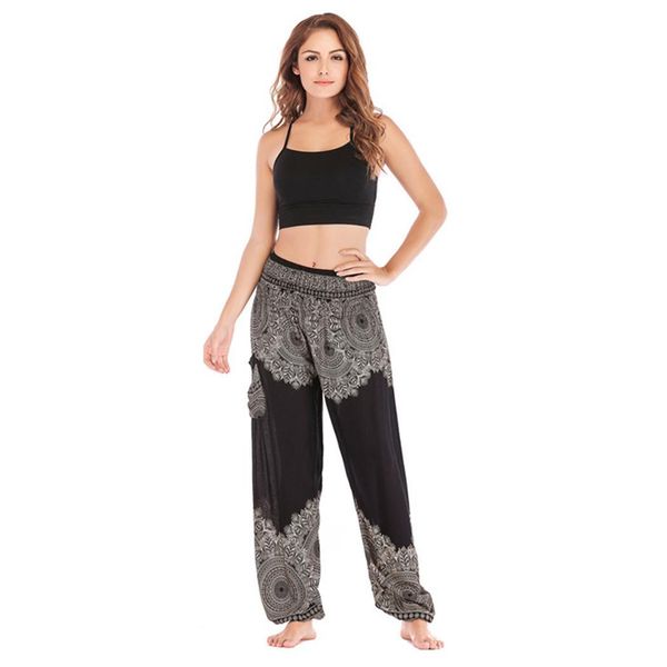 

women fashion natural waist floral loose all seasons yoga fitness yoga, fitness, dance lantern trousers, White;red