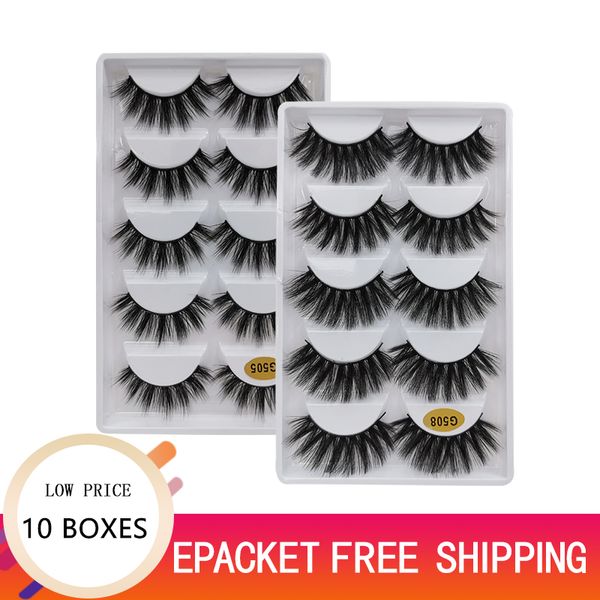 

10 boxes 3d eyelash wholesale false eyelashes makeup full lashes natural mink eyelashes wholesale makeup cilios lashes faux cils