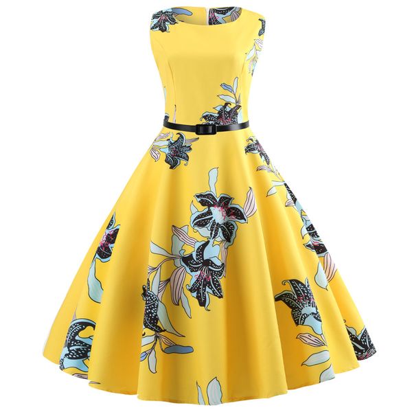 

женские платья vintage рукавов vadim o шеи печать ropa mujer партии свинг лета платья empire бальное vestidos de festa f17, Black;pink