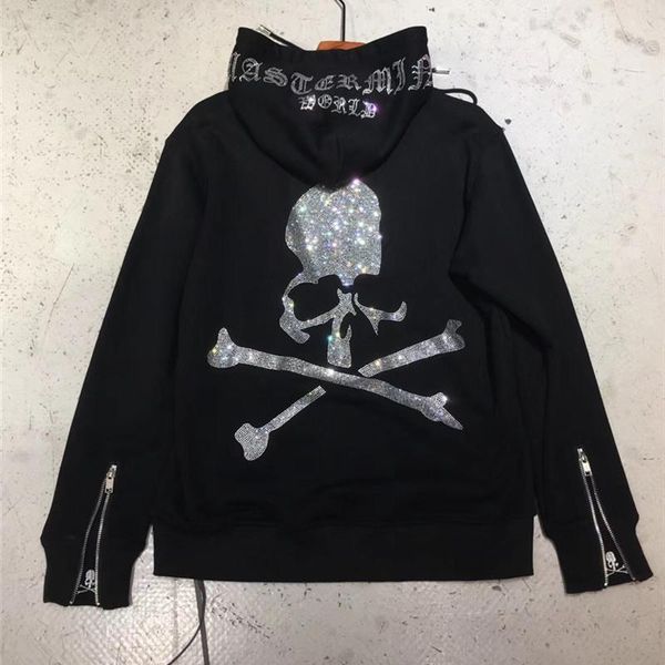 

thick cloth mastermind japan hoodie men women winter keep warm mastermind japan hoodies mens pullover, Black