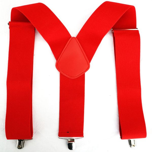 

fashion classic 11.11 suspenders mens new 2 inch 50mm wide black red color y-back clip-on braces suspenders for mens male cool, Black;white