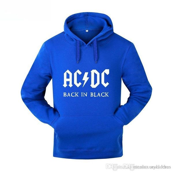 

acdc mens letters hoodies autumn winter fleece teenager sweatshirts hooded long sleeved, Black