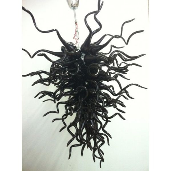 

100% handmade blown murano art chandelier with led light source vintage black murano glass hanging led modern art home decor chandelier