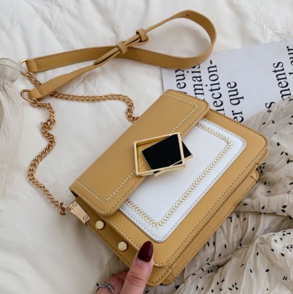 

chain pu leather crossbody bags for women small shoulder messenger bag special lock design female travel handbags