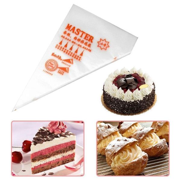 

100pcs disposable pastry bag icing piping cake pastry cupcake decorating bags fondant cake cream pastry tip baking cake tool