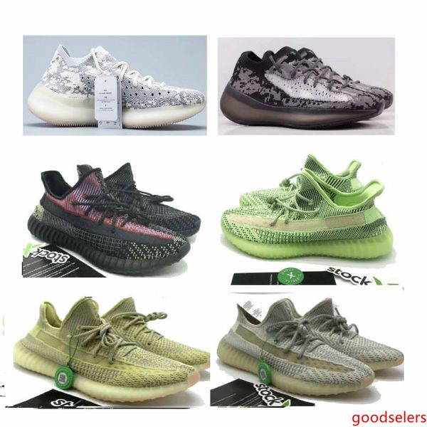 

380 new v3 shoes alien camo white black rubber bottom static v2 men women shoes running shoes sneakers size 36-48