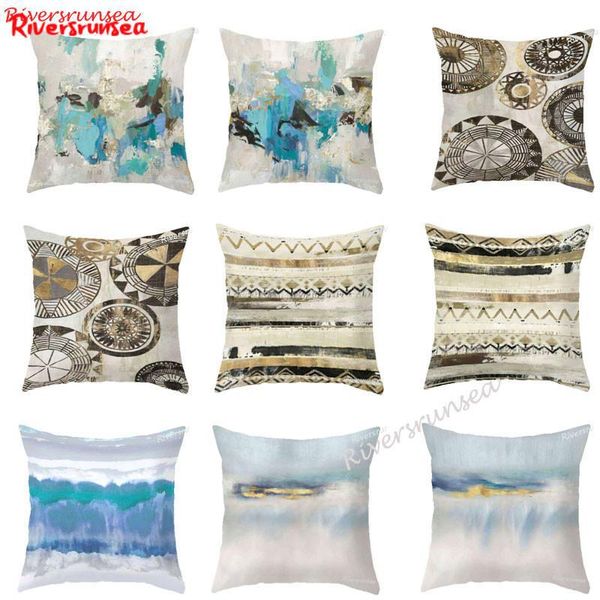

nordic style decoration geometric graffiti creative sofa throw pillows creative art car chair pad cushion for home living room