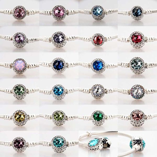 

original multicolor openwork radiant hearts clasp snake chain bracelet bangle fit 925 sterling silver bead charm diy jewelry, Black
