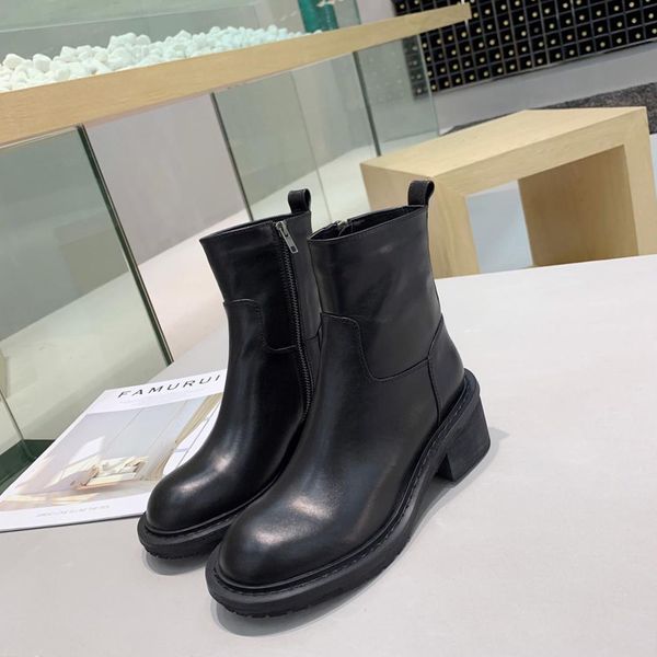 

new autumn and winter explosions fashion classic wild knight boots 100% genuine leather shoes size35-40 factory direct, Black