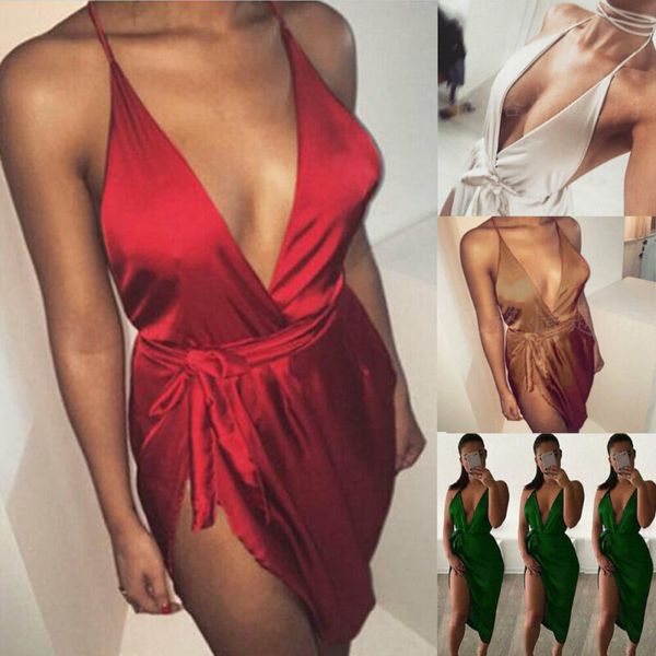 

us womens sexy-lingerie sleepwear satin silk babydoll lace nightwear pajamas set, Black;white