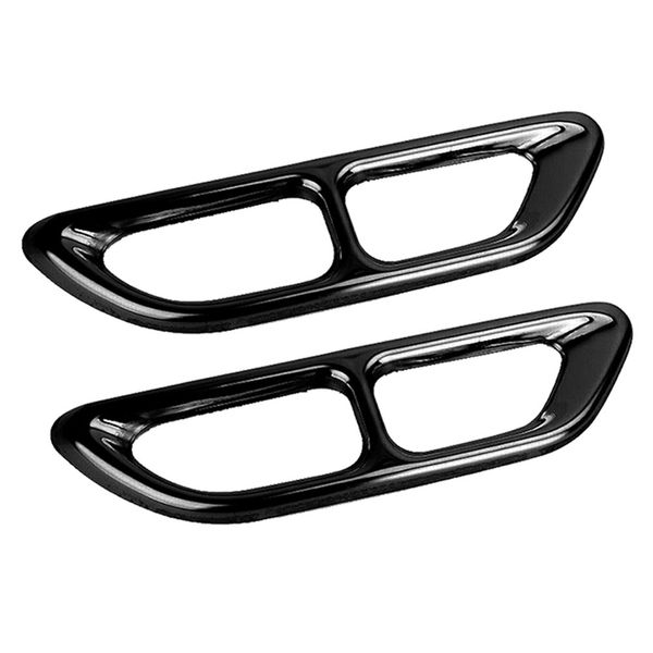 

2x silver steel rear cylinder exhaust pipe cover trim fits for accord 18-19 at2