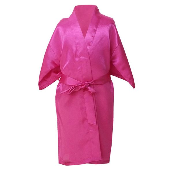 

bathrobe for children satin children summer kimono bath robes bridesmaid girl dress silk child nightgown solid robes, Blue;red