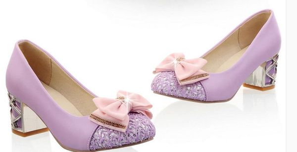 

women's shoes in spring and autumn high coarse heel round head @104, Black
