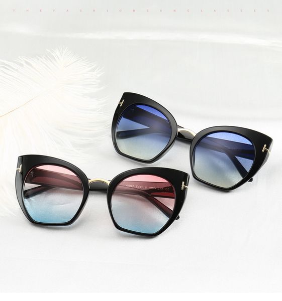 

gafas де золь новая мода конструктор cat eye солнцезащитные женщины крупногабаритные качества sunglass дамы vintage женский градиент точка