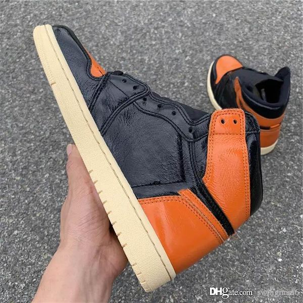 

top аутентичного air high og 1 разрушенного backboard 3,0 черного баскетбол обувь оранжевых бледно vanilla starfish ретро человек спорт крос