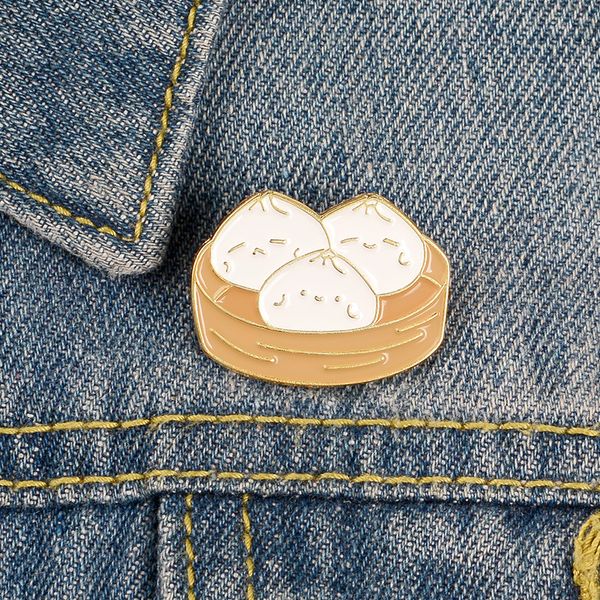 

brooches pins for women cute small food funny enamel demin shirt decor brooch pin metal kawaii badge fashion jewelry, Gray