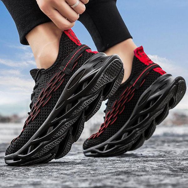

yfashion running shoes for men sport outdoor sneakers fashion causal shoes crocodile print breathable lace-up jogging sneakers