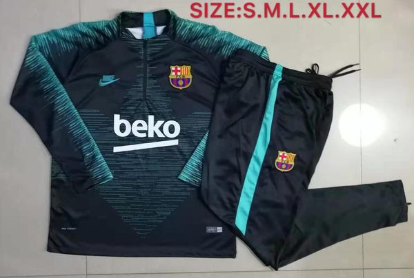 

19 20 new occer jacket uit fcb blue port wear me i training uarez long leeve half zipper barcelona training uit, Gray