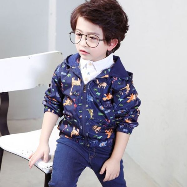 

new children clothes girl's fashion casual comfortable pretty soft cool blue animals windtight coat zipper hoodie jecket#295517, Blue;gray