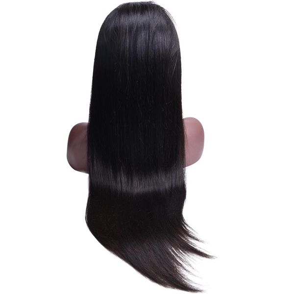 

кружева фронта человеческих волос парики 4x4 закрытия lace wig бразильского straight фронт шнурок парики pre щипковые с ребенком волосы 150%, Black