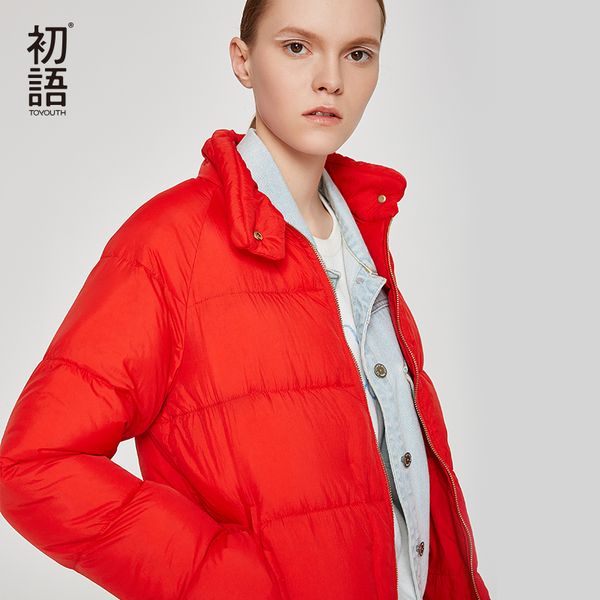 

toyouth вниз утка зимы женщин пальто короткие пальто утолщение puffer женский пиджак подогреть верхняя одежда mujer hiver дамы пальто 2019, Black
