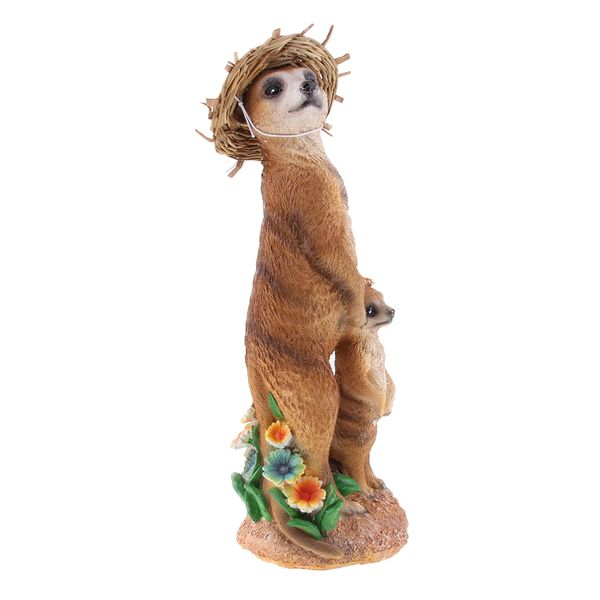

resin imitation cute mongoose statues for fairy garden yard decorative art