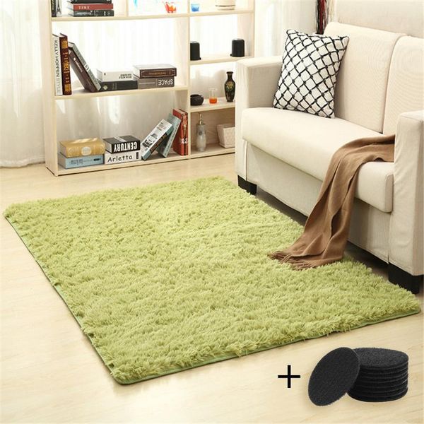 

2019 household blanket faux fur imitation rug floor area pure color rugs shaggy carpets for living room bedroom area rugs