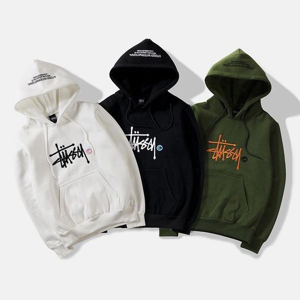 

hoodie men korean version letter embroidery pullover fashion handsome leisure hoodie new style wholesale
