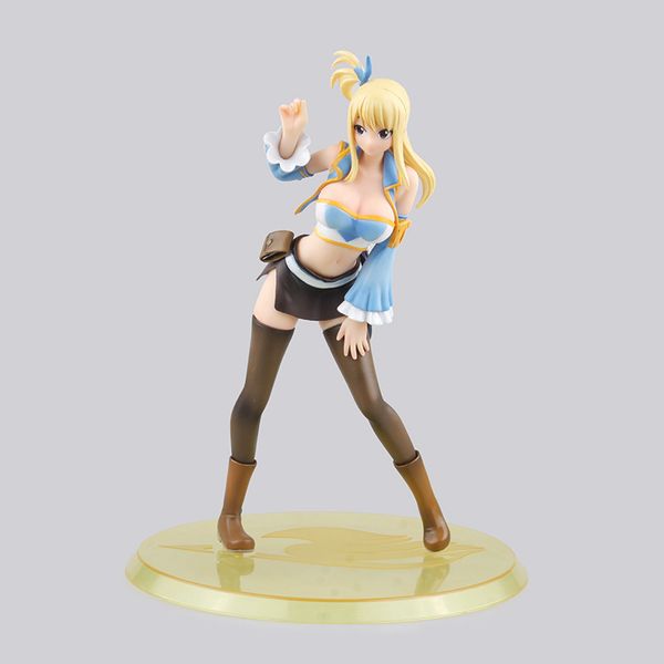

anime girls figure fairy tail lucy heartfilia 1/8 scale painted pvc action figure collectible model toys doll gift t200603