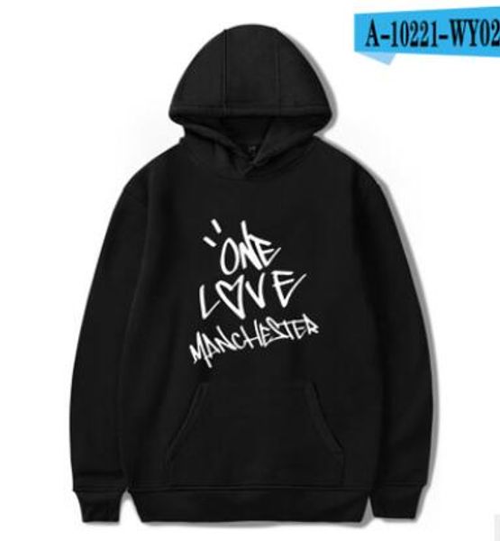 

ariana grande men hoodies women clothing teenager casual hooded pullovers fashion sweatshirts, Black