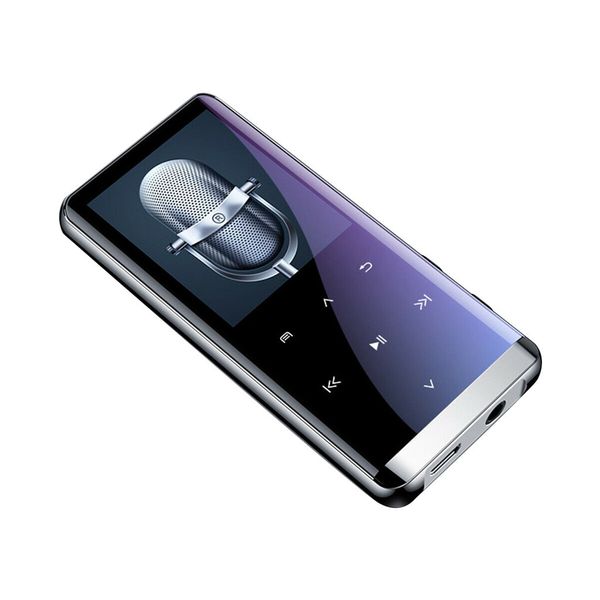 

mp3 player hifi sport music speakers media fm radio recorder 8/16gb cnc metal double curved glass screen