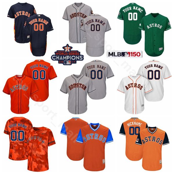 

Houston Baseball Astros 22 Josh Reddick Jersey 28 Robinson Chirinos 45 Gerrit Cole 35 Justin Verlander 2 Alex Bregman Custom Name Cool Base