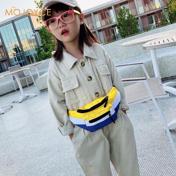 

nylon casual waist bag kids chest pack hit color shoulder crossbody bags letter bum bag packs fashion chest crossbody belt