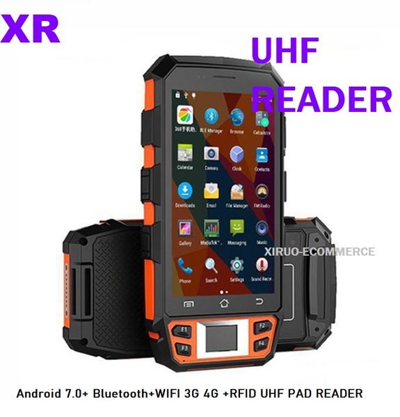 Android 7.0 Blu4.0 WiFi 3G 4G RFID UHF PDA Leitor Handheld Industrial Display Portátil Industrial 5 polegadas 4500mA IPS 2-3M Access Control Reader