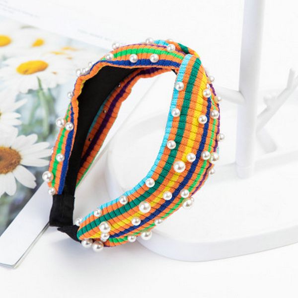 

радуга хита цвет полосатого оголовье hairband спорт диапазон волосы pearl полосатых головки bands синяя последние прически nhzwt, Black;brown