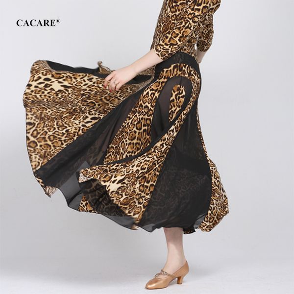 

ballroom waltz dance skirt for women fringe salsa latin ballroom dance competition skirt leopard print d0713, Black;red