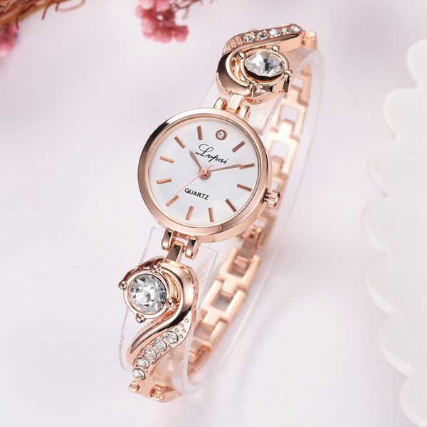

lvpai luxury fashion european simple casual reloj hombre small diamond bracelet watch women's quartz wrist analog watches, Slivery;brown