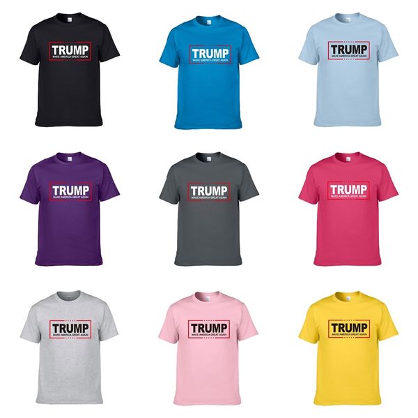 

2020 fashion designer short trump t-shirt european style men's round neck trump t-shirt 100% cotton short-sleeved men's clothes, White;black
