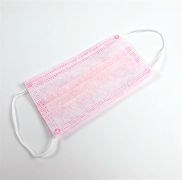 

1pcs mask 3 слоя пыле одноразовая черный / белый / розовый famasks анти рм2,5 безопасности черная маска facare упругие unisex маски горячая