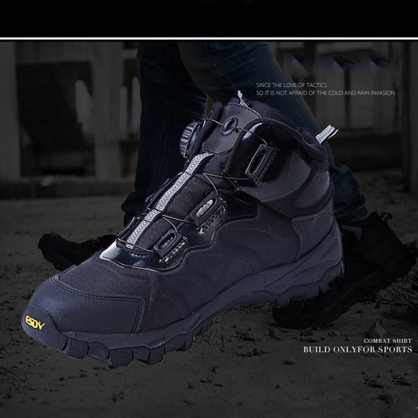 

outdoor shoes for men boot outdoor mens shoe man shoe outdoor automatic buckle lace-up hiking hiking quick casuals boots designer shoes00019, Black